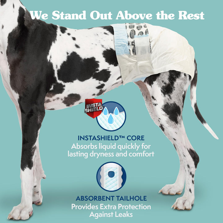 Simple Solution diaper wetness indicator changes color to signal change