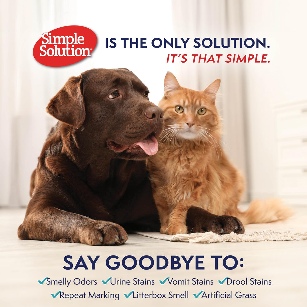 Simple Solution Extreme safe on carpets, upholstery, and water-safe surfaces.