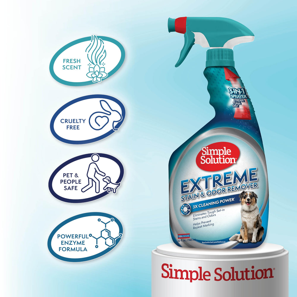 Simple Solution Extreme stream spot treatment targets tight fibers on furniture.