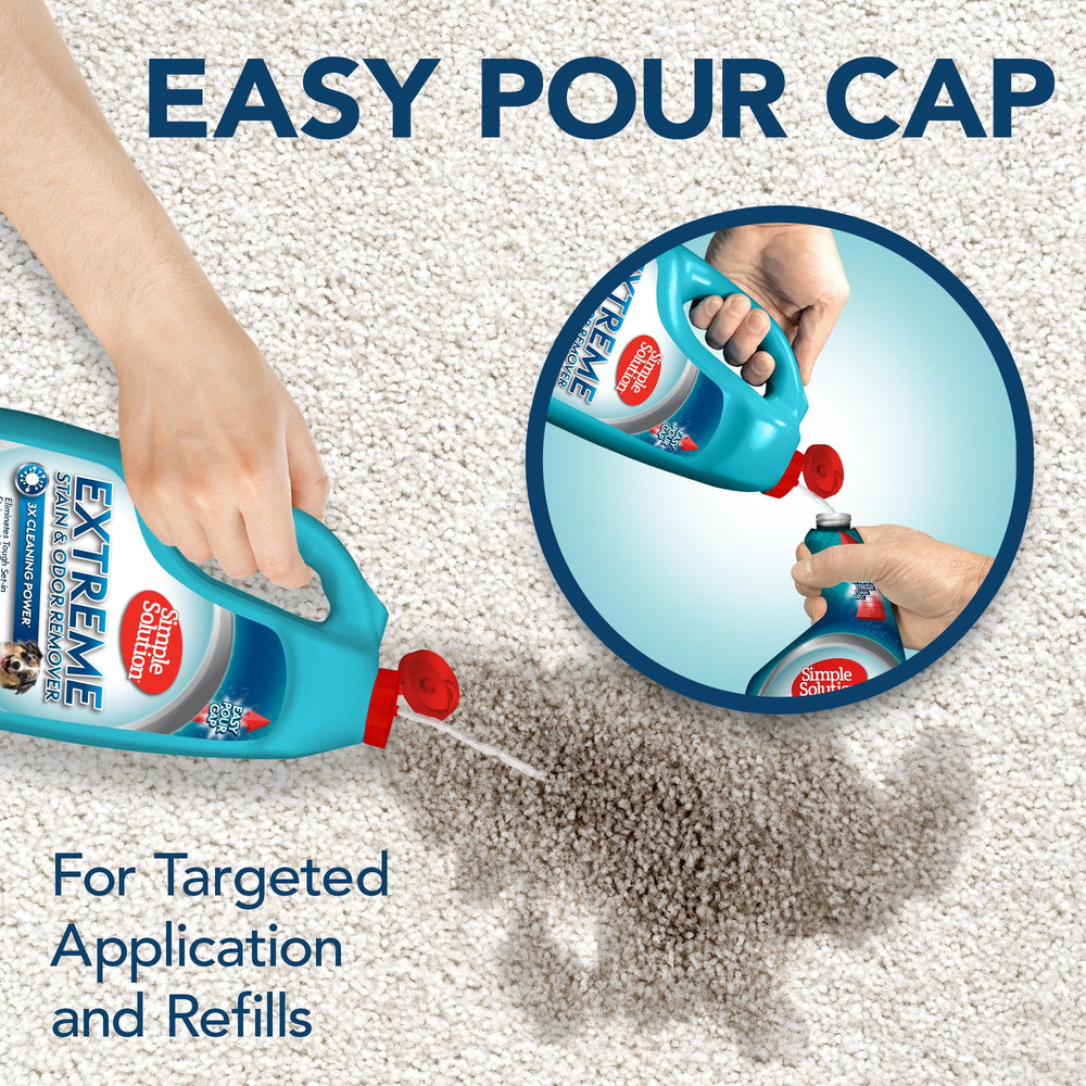 Simple Solution Extreme Stain & Odor Remover spray safe on carpets and upholstery when used as directed.