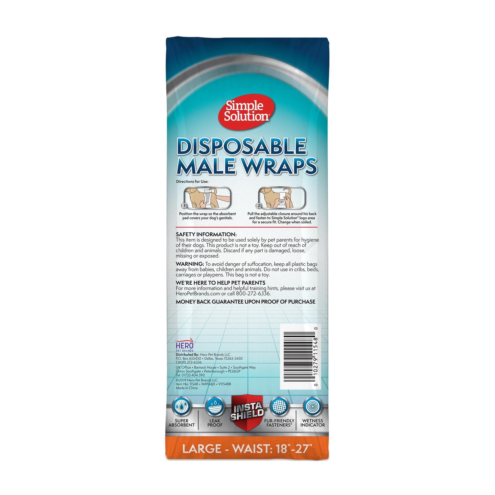 Simple Solution leak-proof barrier wrap displaying absorbent core