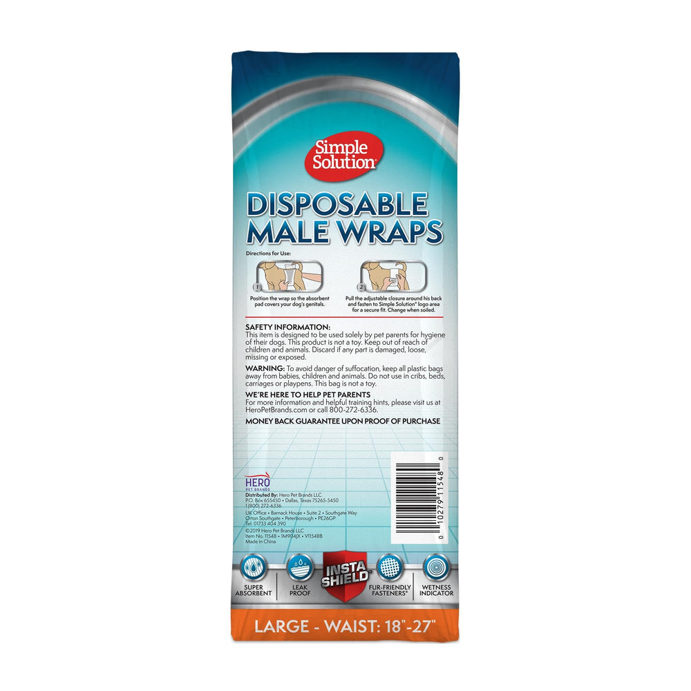 Simple Solution leak-proof barrier wrap displaying absorbent core