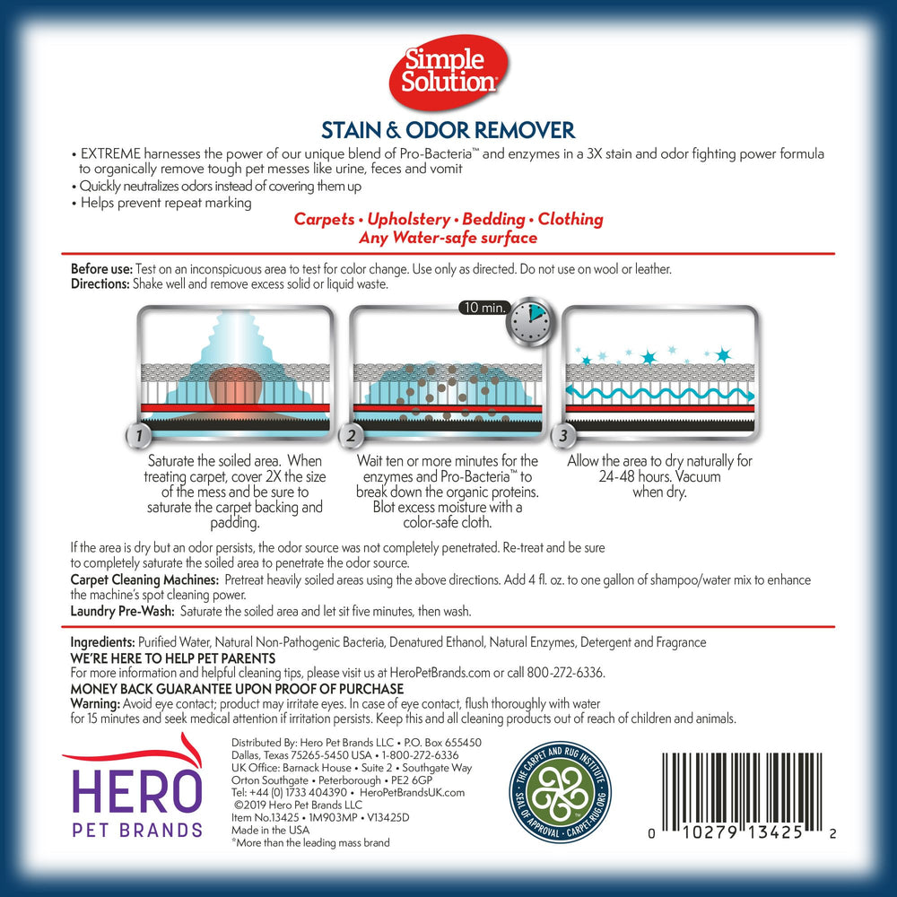 Simple Solution Spring Breeze label signals fresh aroma for rooms.