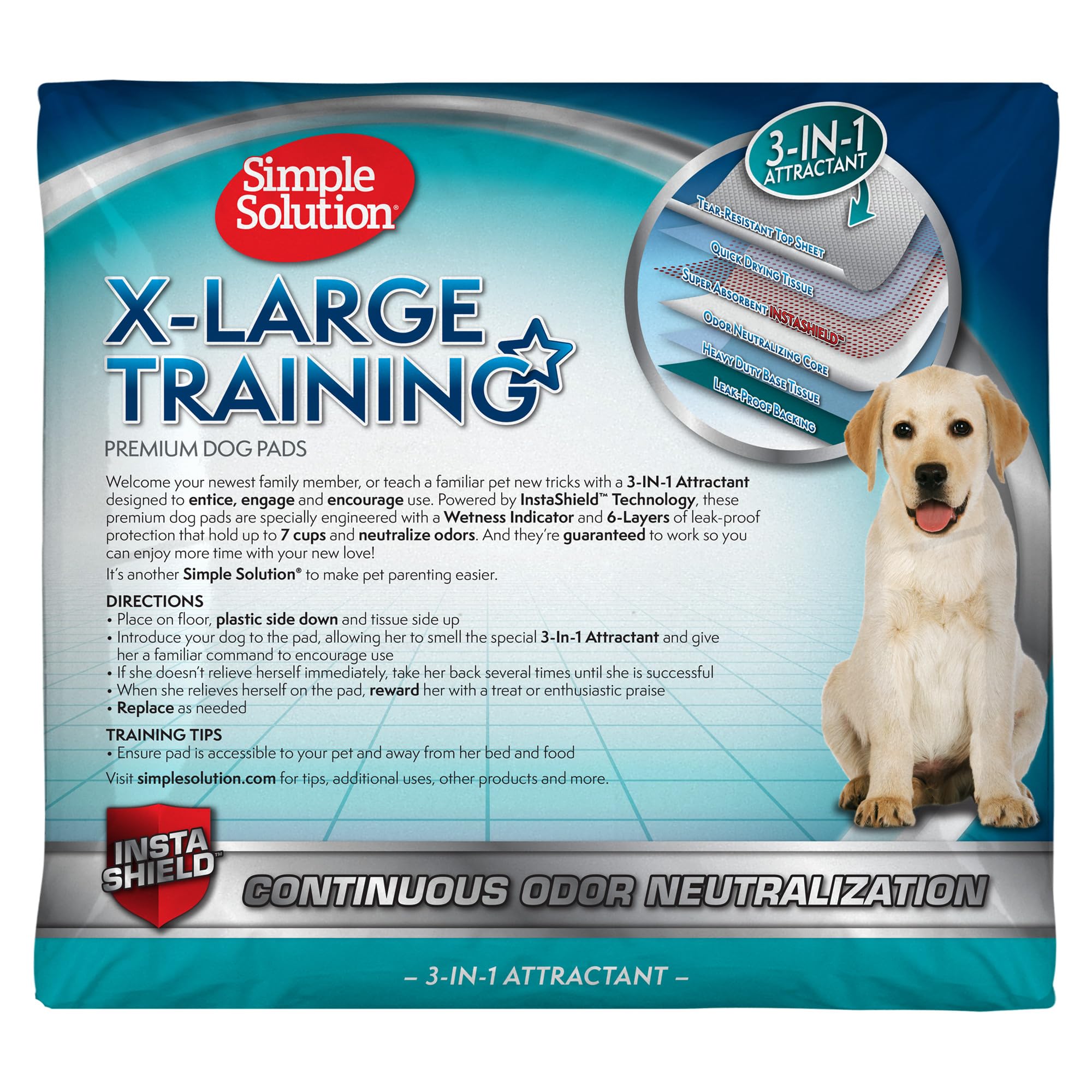 Simple Solution XL puppy pad ideal for travel or crate lining