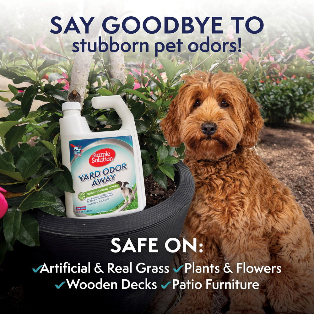 Patio furniture treated with Yard Odor Away for lasting freshness.
