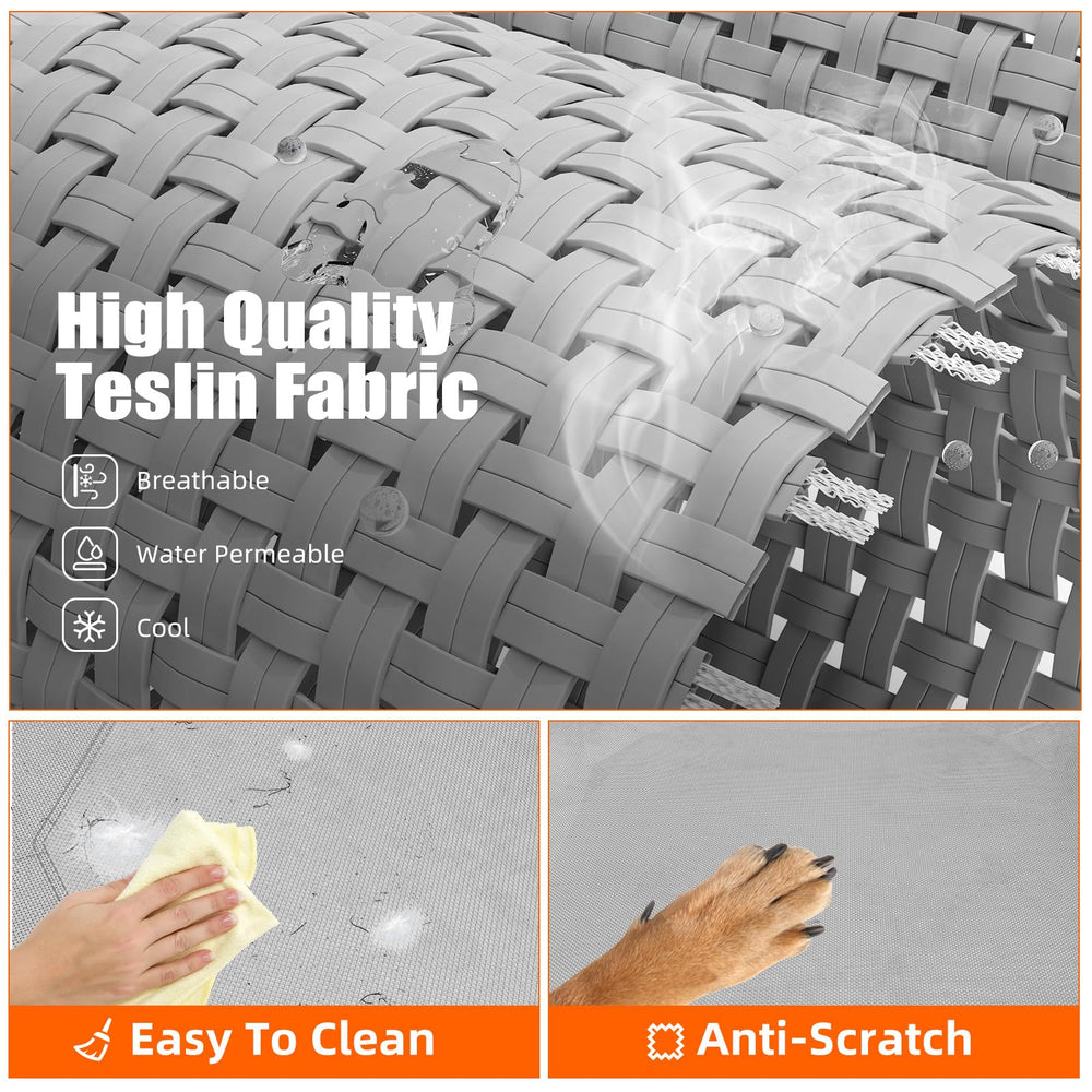 Simple Trending cooling elevated pet bed demonstrates breathable airflow on hot days