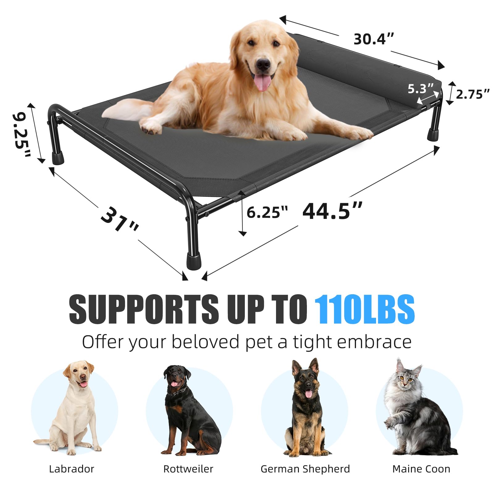 Simple Trending 44.5-inch by 31-inch dimensions provide spacious lounging area.