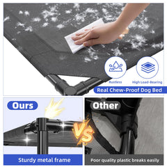 Simple Trending Dog Bed with iron three-way connection for stable support.