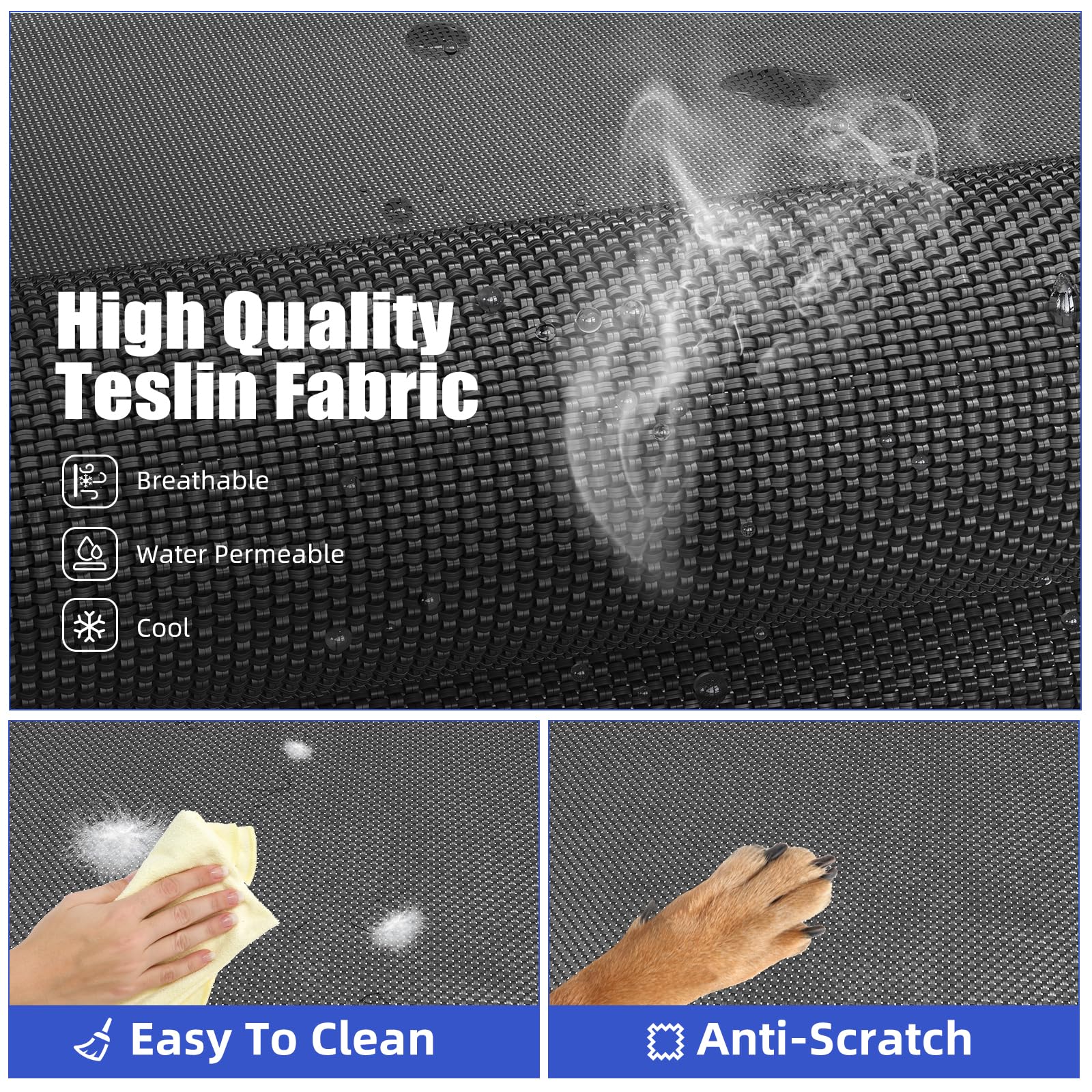 Simple Trending Dog Bed reinforced mesh; easy to clean.
