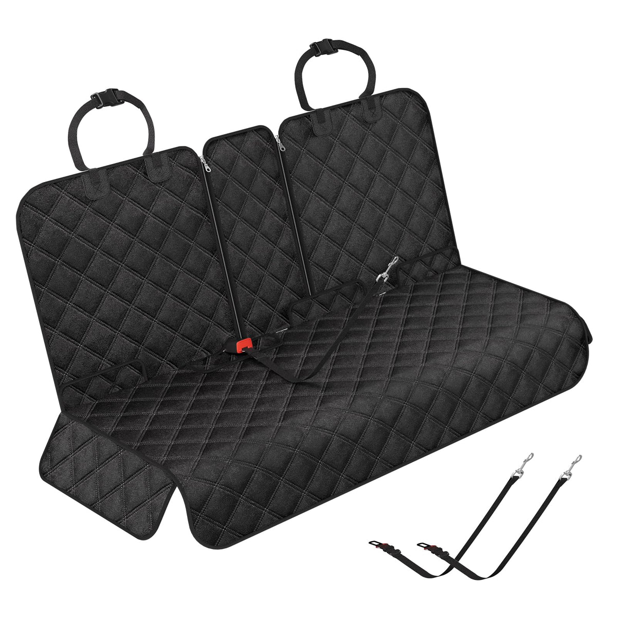 Simple Trending dog car seat cover shows waterproof back-seat protection for pets.