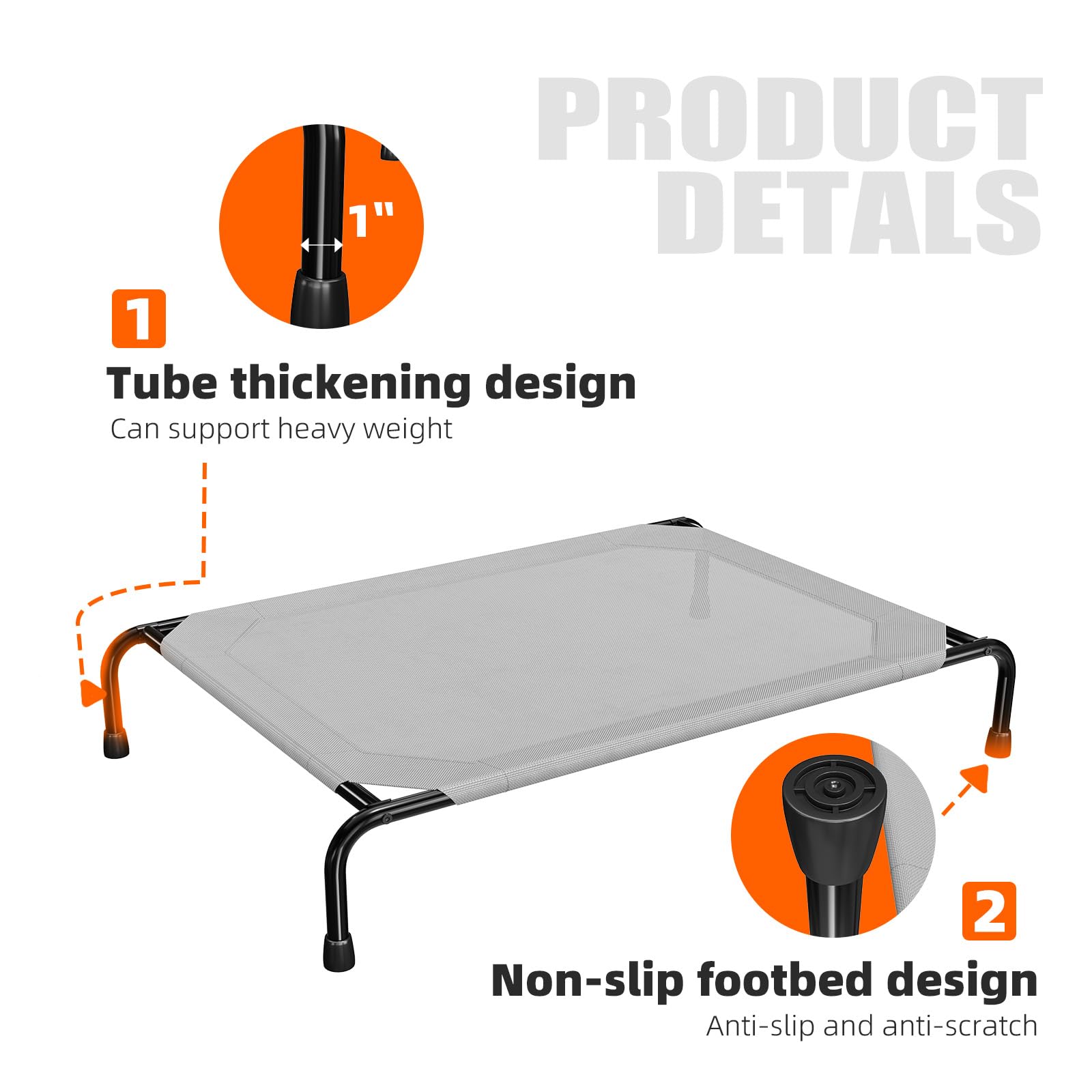 Simple Trending easy-clean mesh dog bed makes maintenance quick after outdoor use
