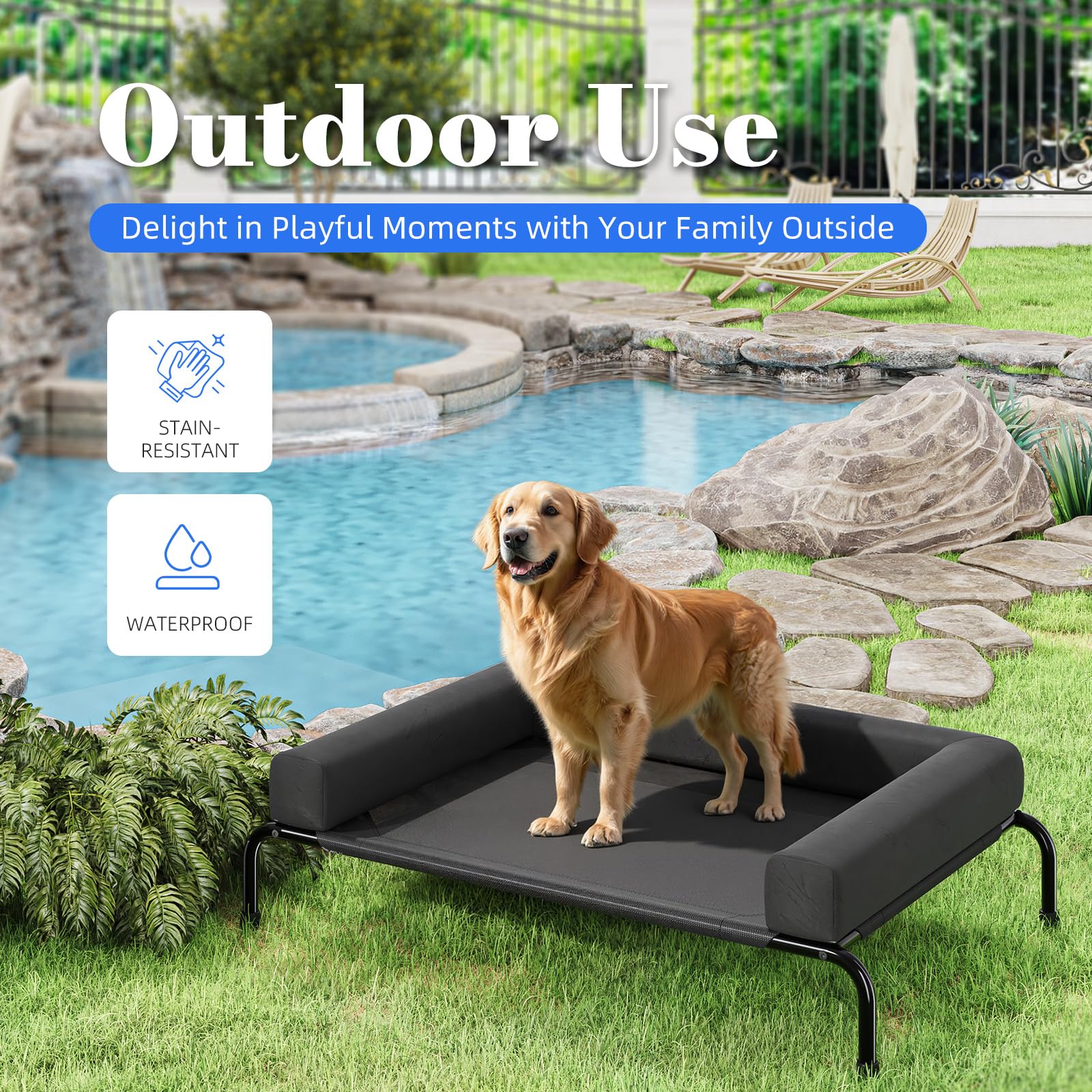 Breathable mesh promotes airflow to keep dogs cool.