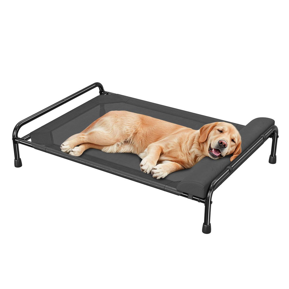 Simple Trending elevated dog bed for large dogs improves airflow and cooling.
