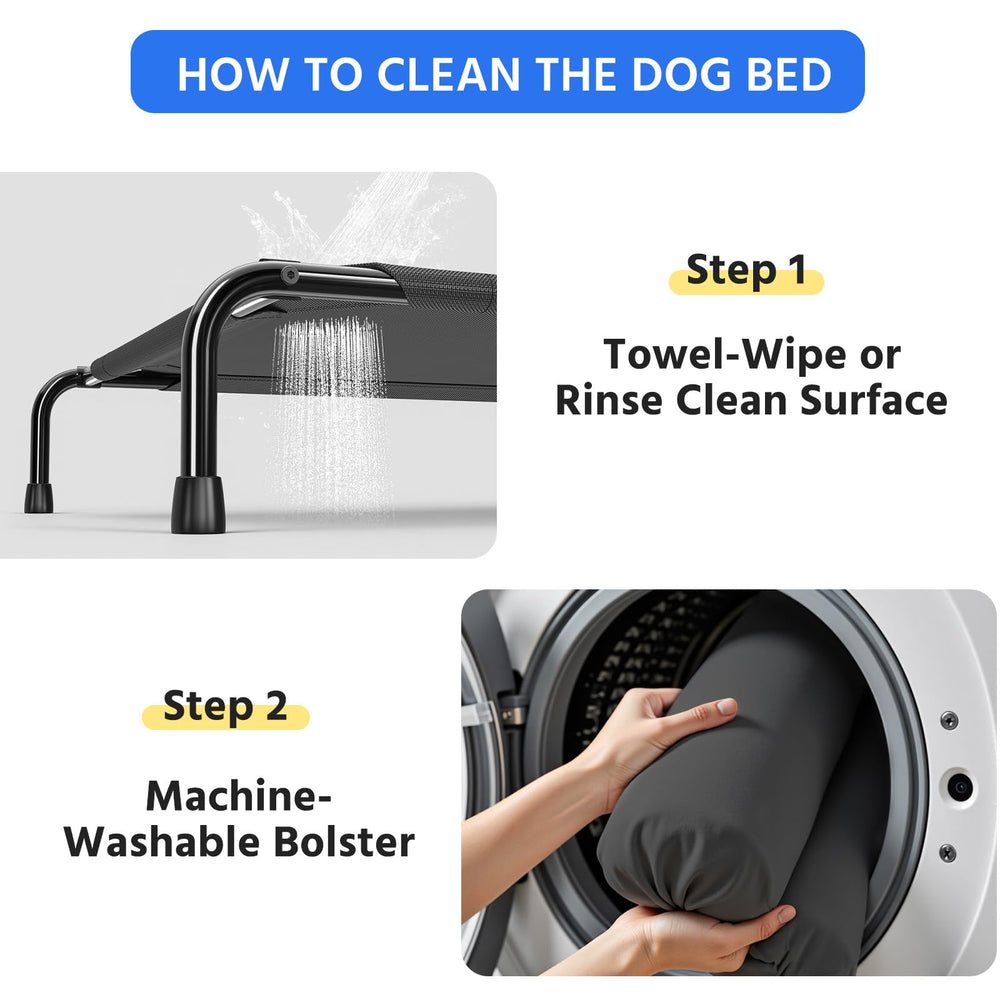 Non-slip feet keep the bed steady on various floors.