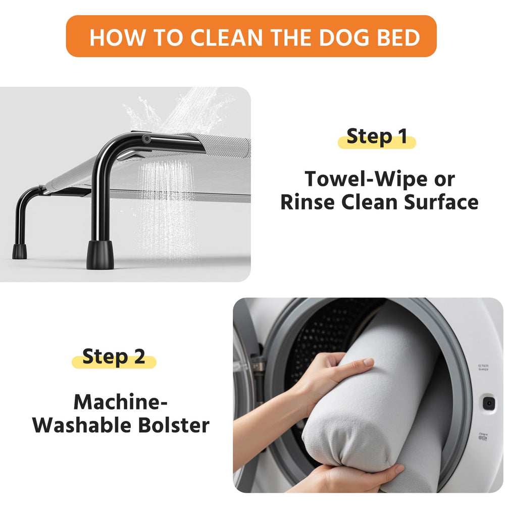Simple Trending grey dog bed ready for indoor or outdoor use