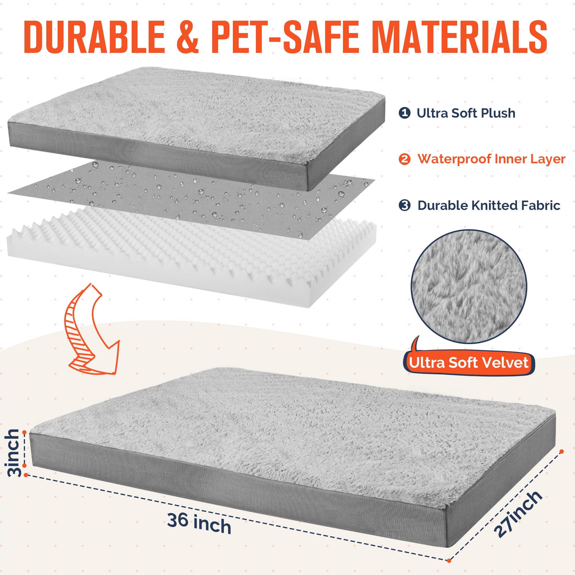 Simple Trending orthopedic bed features a machine-washable cover for quick refreshes.