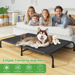 Simple Trending raised dog bed XL mesh highlights breathable surface for cooling comfort