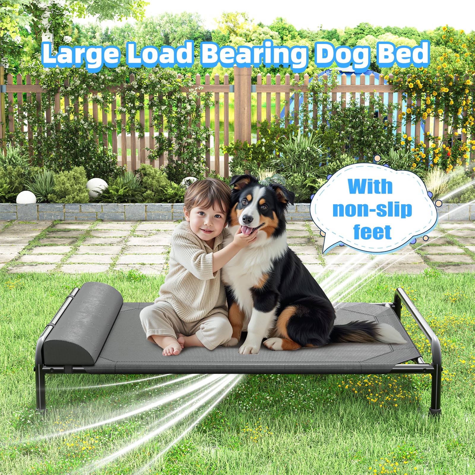 Simple Trending 110-lb weight capacity supports larger breeds with stable even pressure.