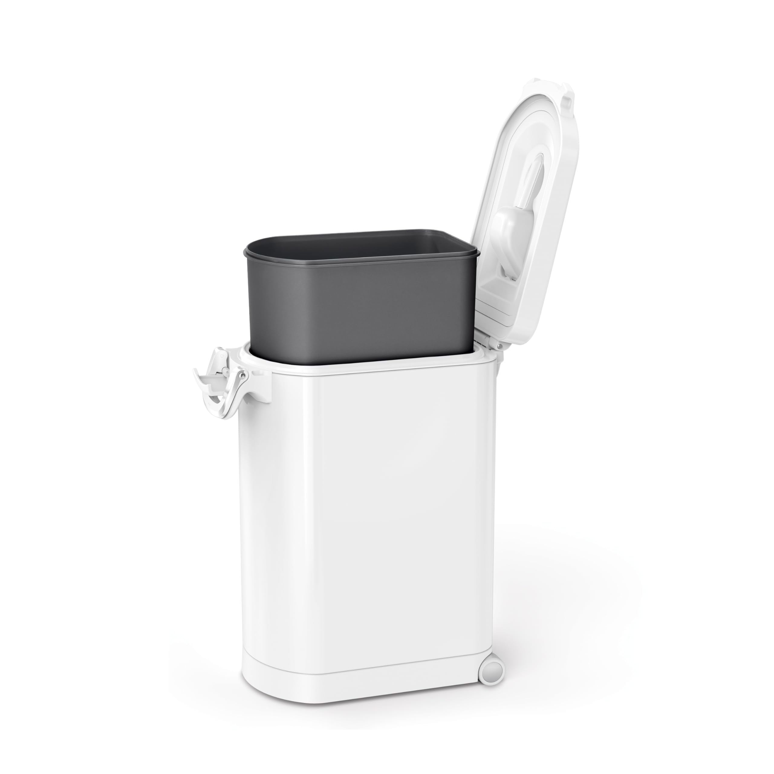 simplehuman 30 L capacity holds about 14.5 kg of dry pet food