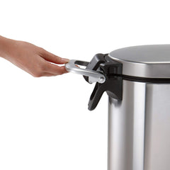 lock-tight handle securing the lid to deter pets