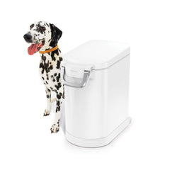 simplehuman airtight seal keeps pet food fresh longer.