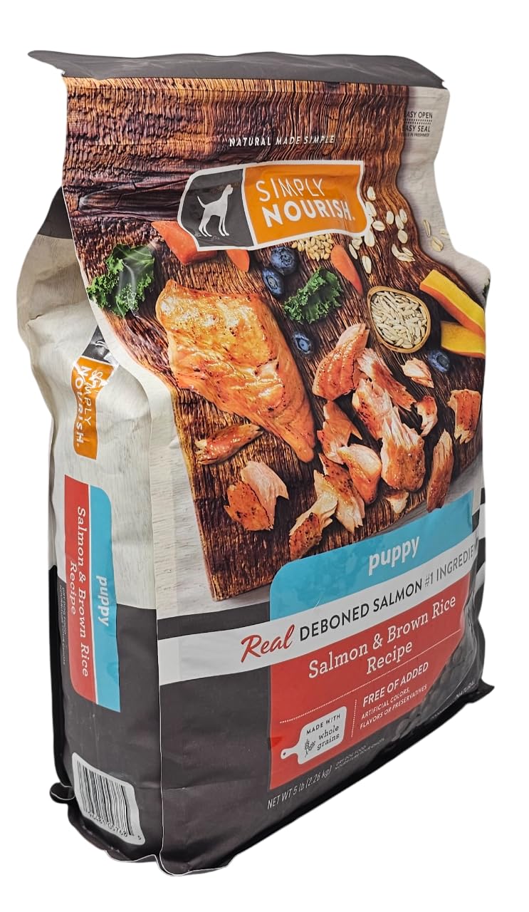 SIMPLY NOURISH Feeding guidelines on bag back for portions.