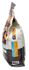 SIMPLY NOURISH Puppy Chicken and Brown Rice resealable bag highlights convenience and freshness.
