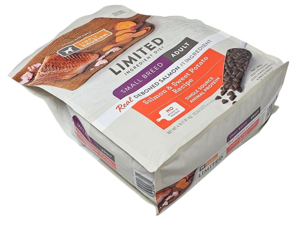 SIMPLY NOURISH small-breed serving-size kibble ready for mealtime.