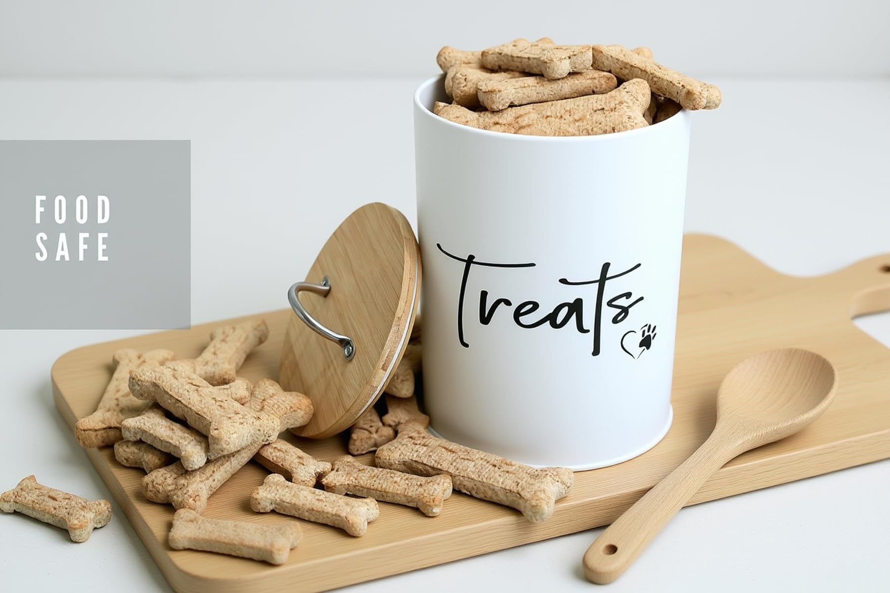 Spacious Simply Unleashed treat canister ready to store snacks
