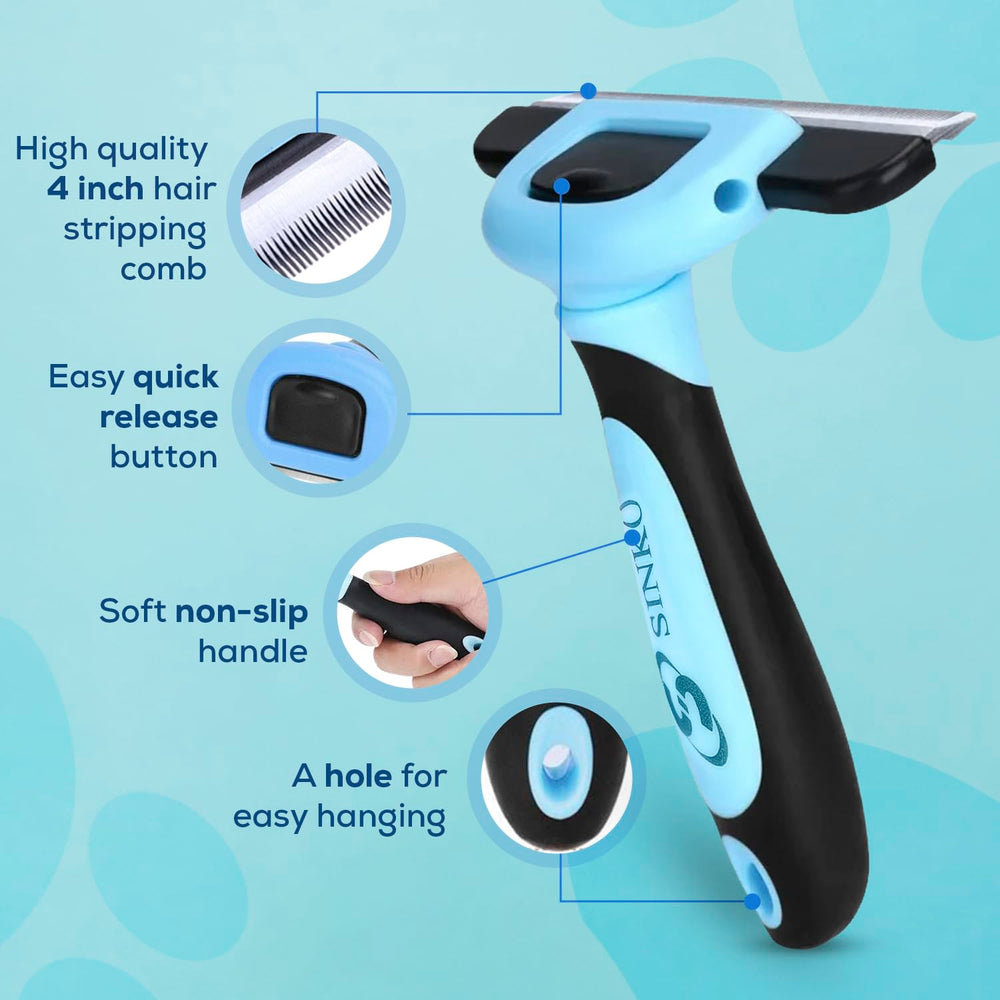 SINKO Deshedding Brush easy-clean design after brushing