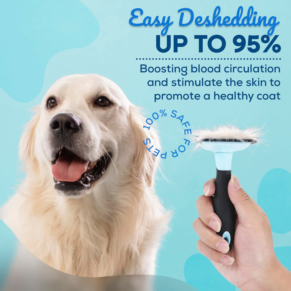 SINKO Deshedding Brush stainless steel blades for durable grooming