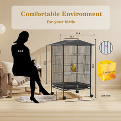 Sinopet bird cage front entry door shows easy access for feeding and cleaning.