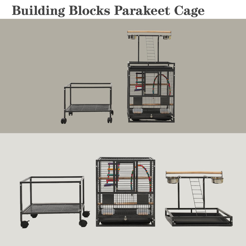 Sinopet complete habitat with feeders, perches, swing for enrichment
