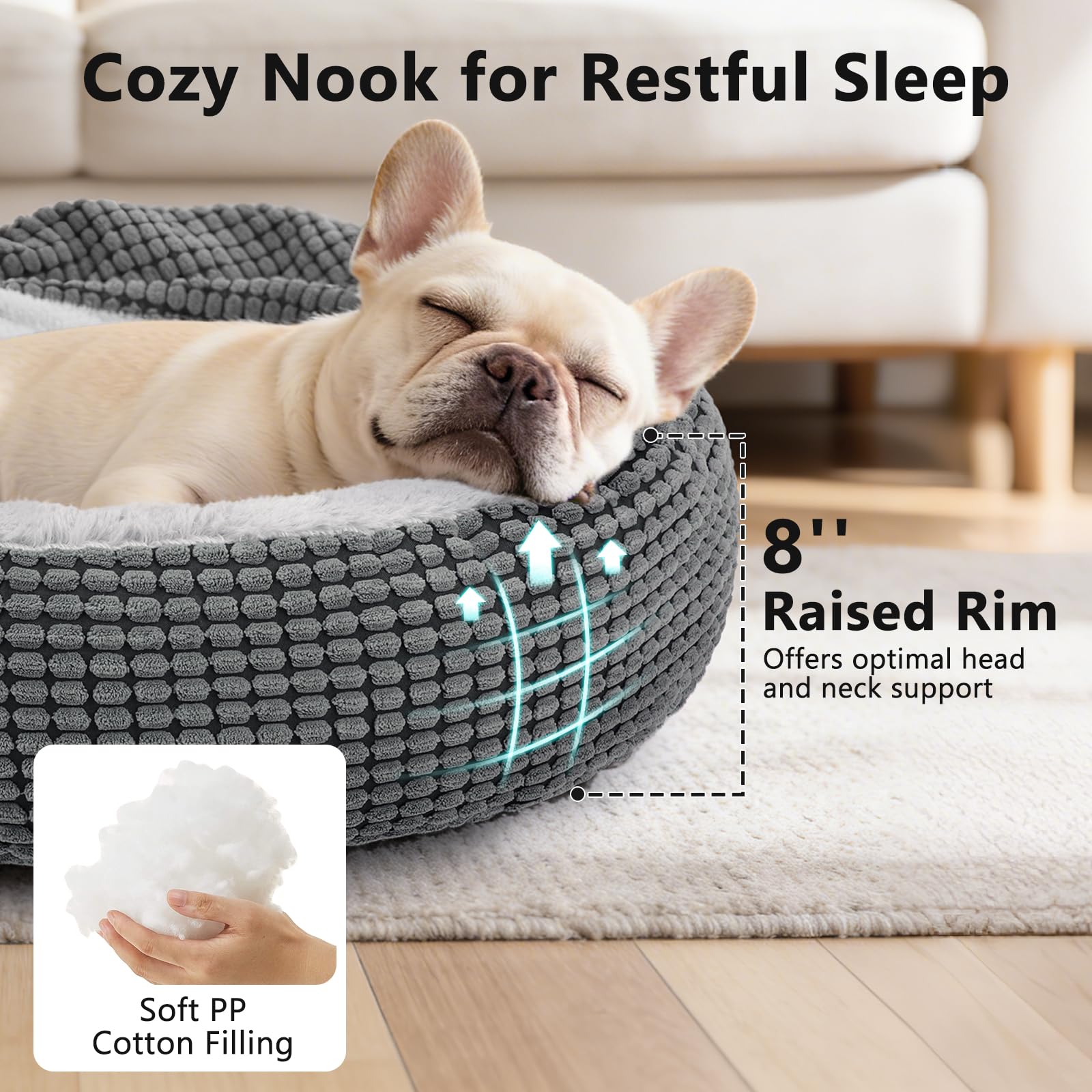 Siwa Mary corn kernel plush exterior adds cozy style.