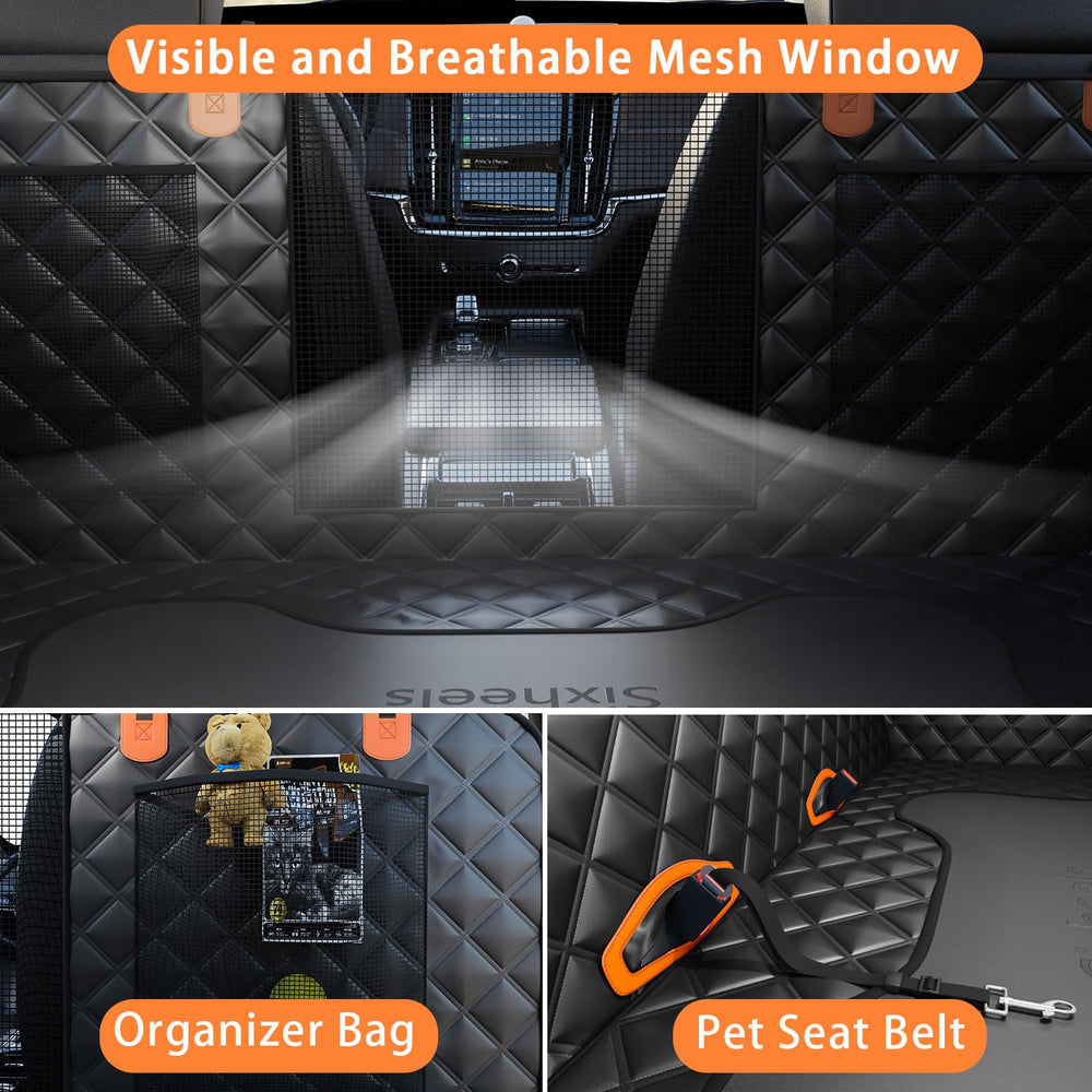 Sixheels dog seat cover folds flat into compact travel storage bag