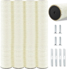 SIYIPURR 4-pack sisal posts for 15.7 inch cat trees, durable replacement.