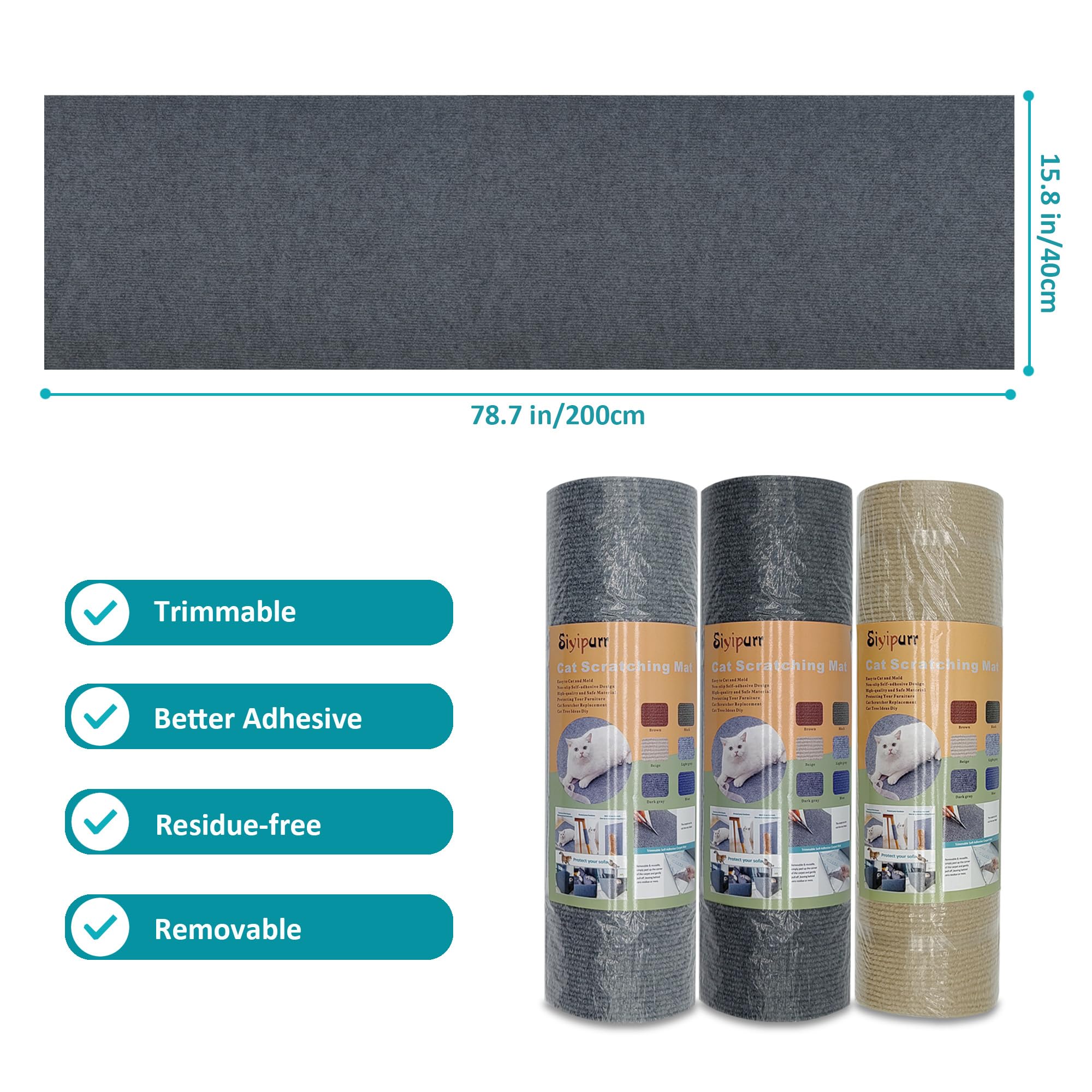 SIYIPURR cat scratch mat safe felt material durability