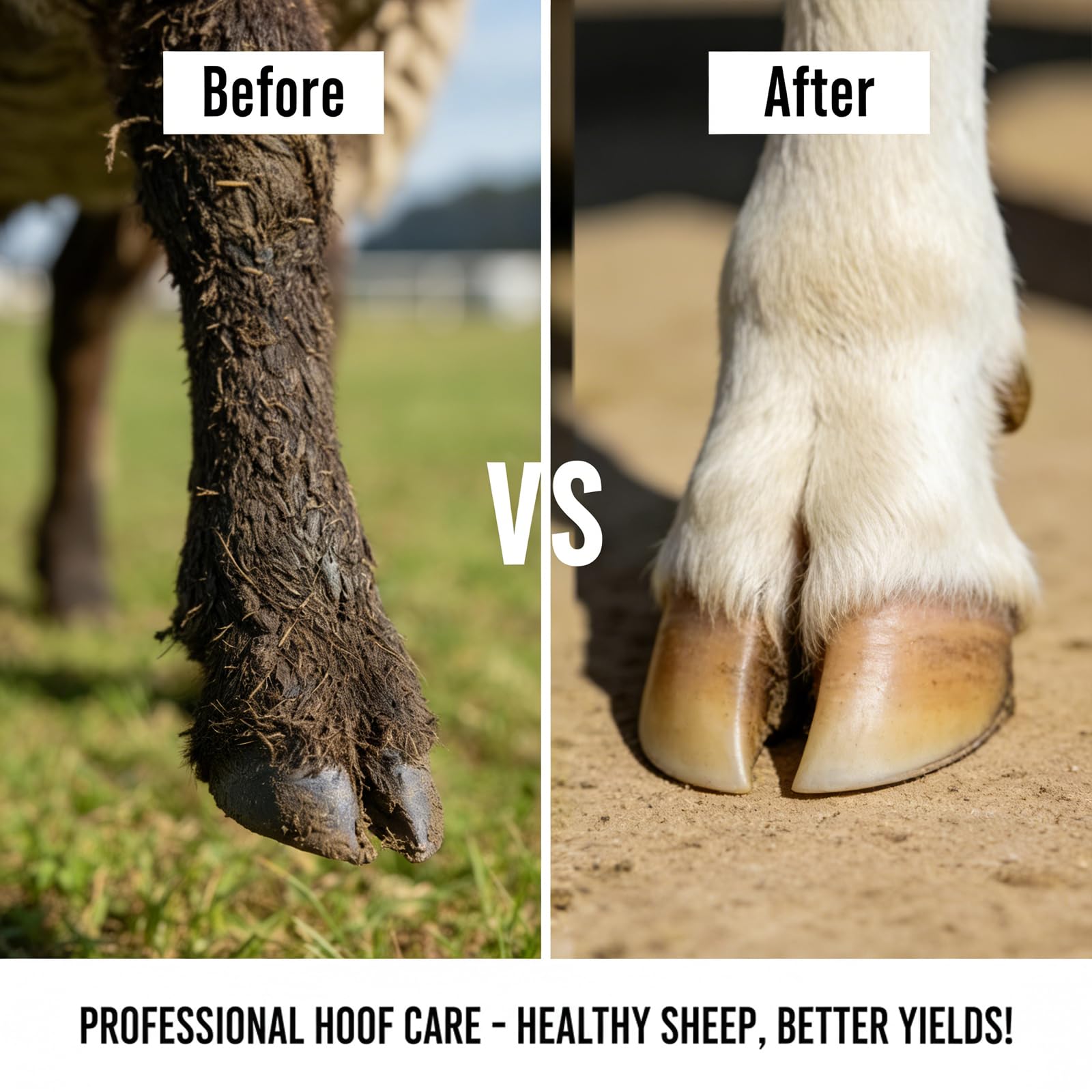 SJIJEJD hoof trimmer in use on a goat for clean hoof shaping.