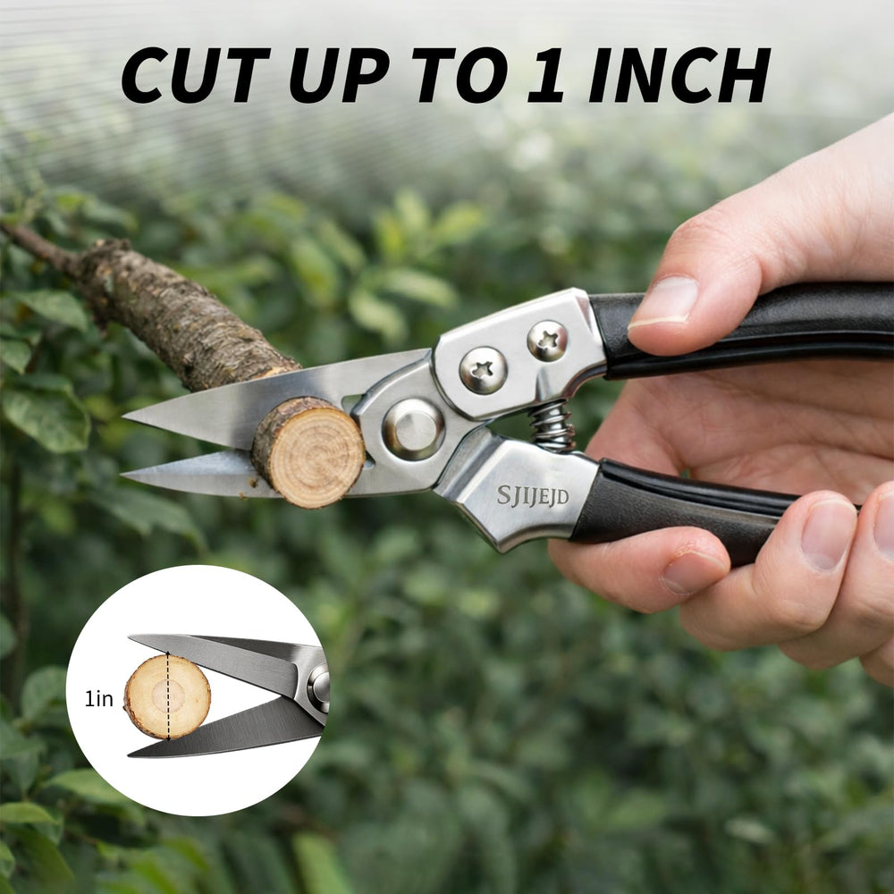 SJIJEJD spring-assisted reopening reduces hand fatigue during trimming.