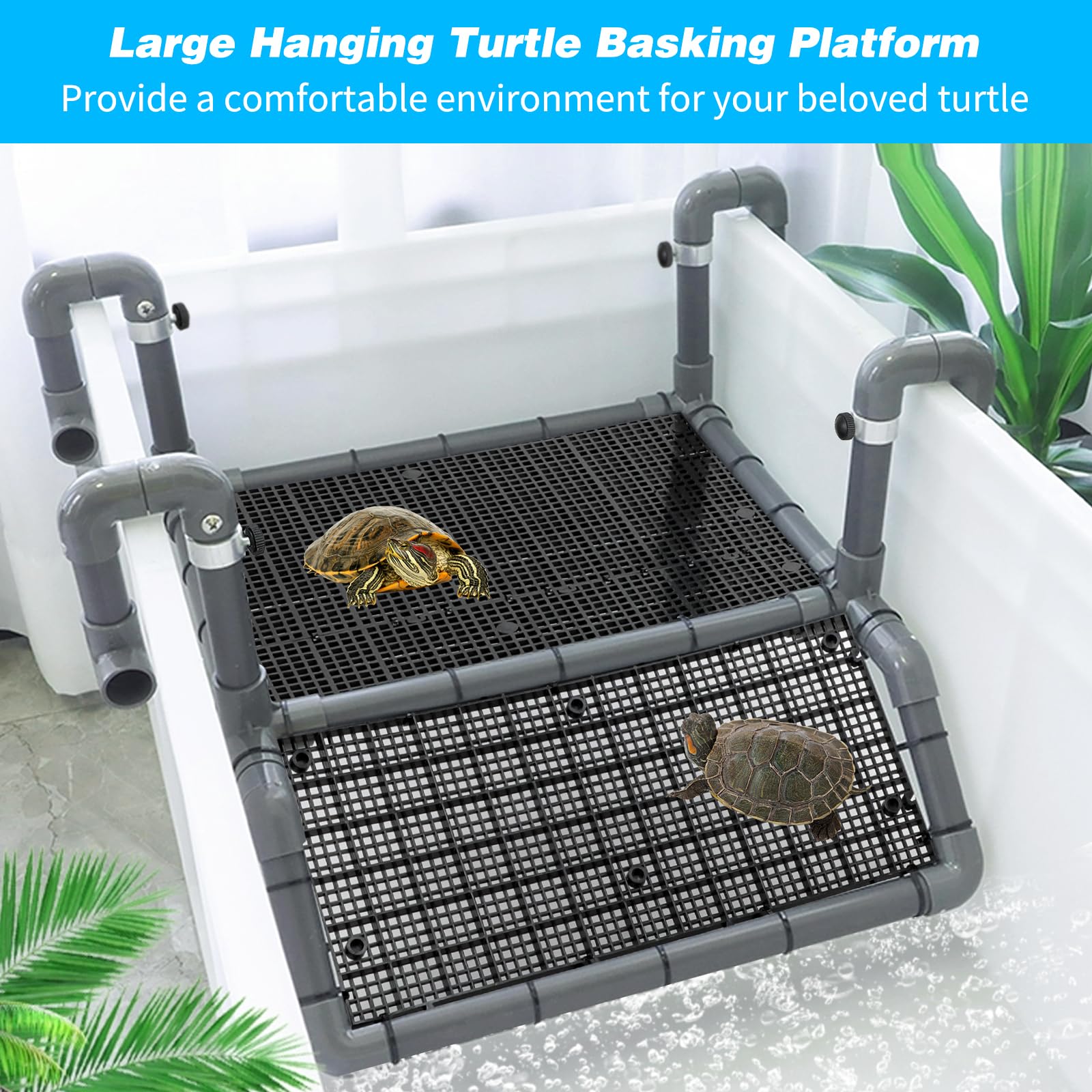 SKARUS above-water dry area keeps the plastron dry under UV exposure.