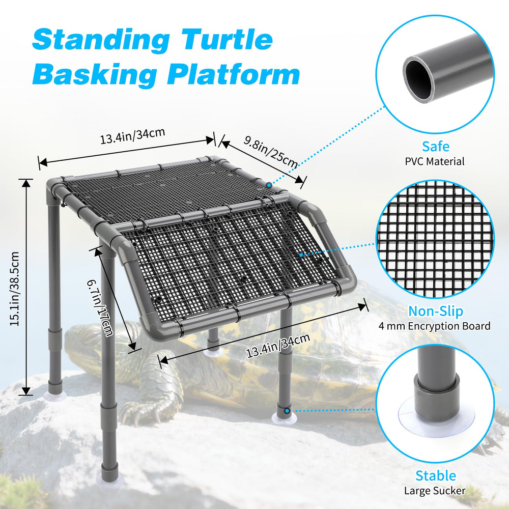 SKARUS basking platform top view reveals full-width ramp access