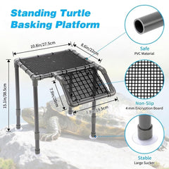 SKARUS turtle dock resting area in a glass tank for indoor basking sessions