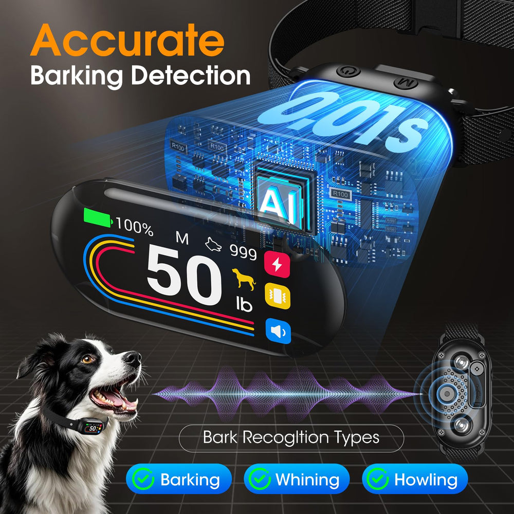 SKBAK dog bark collar dual AI sensors prevent false corrections during daily use