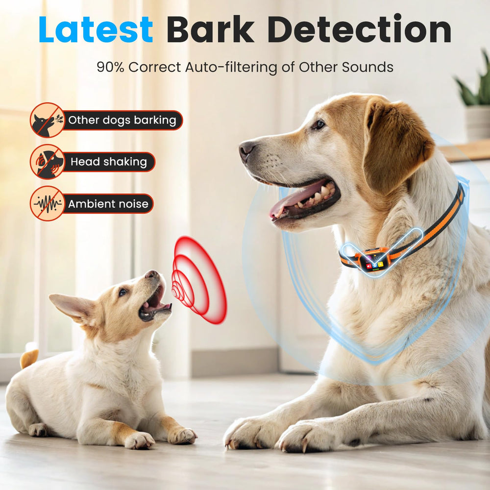 SKBAK Smart Dog Bark Collar AI recognition feature detects barks accurately.