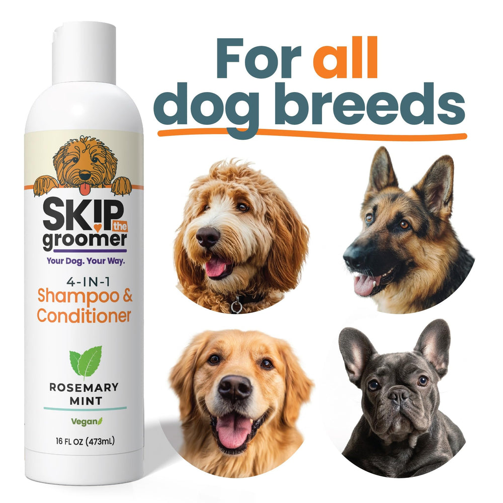 Skip the Groomer conditioner coat closeup showing detangling and shine.