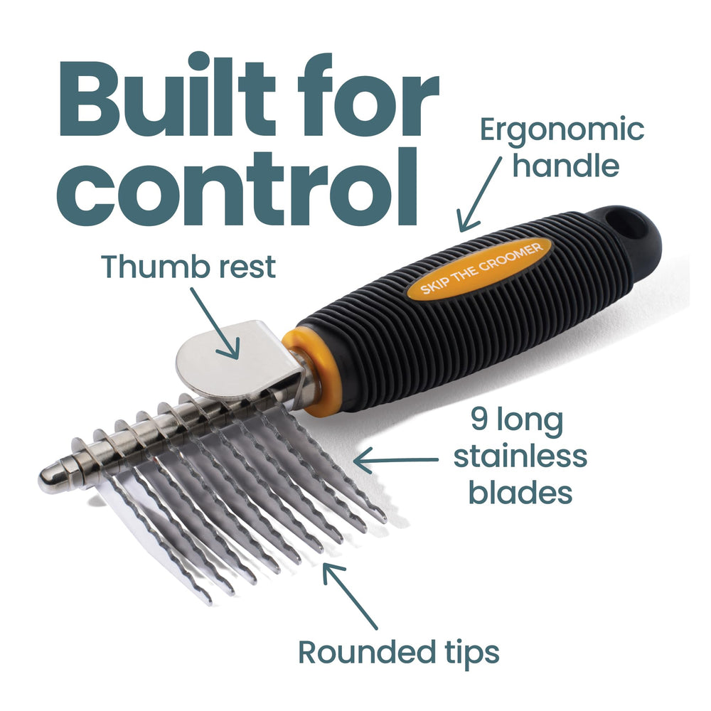 Skip the Groomer doodle grooming session features a calm, tangle-free brushing
