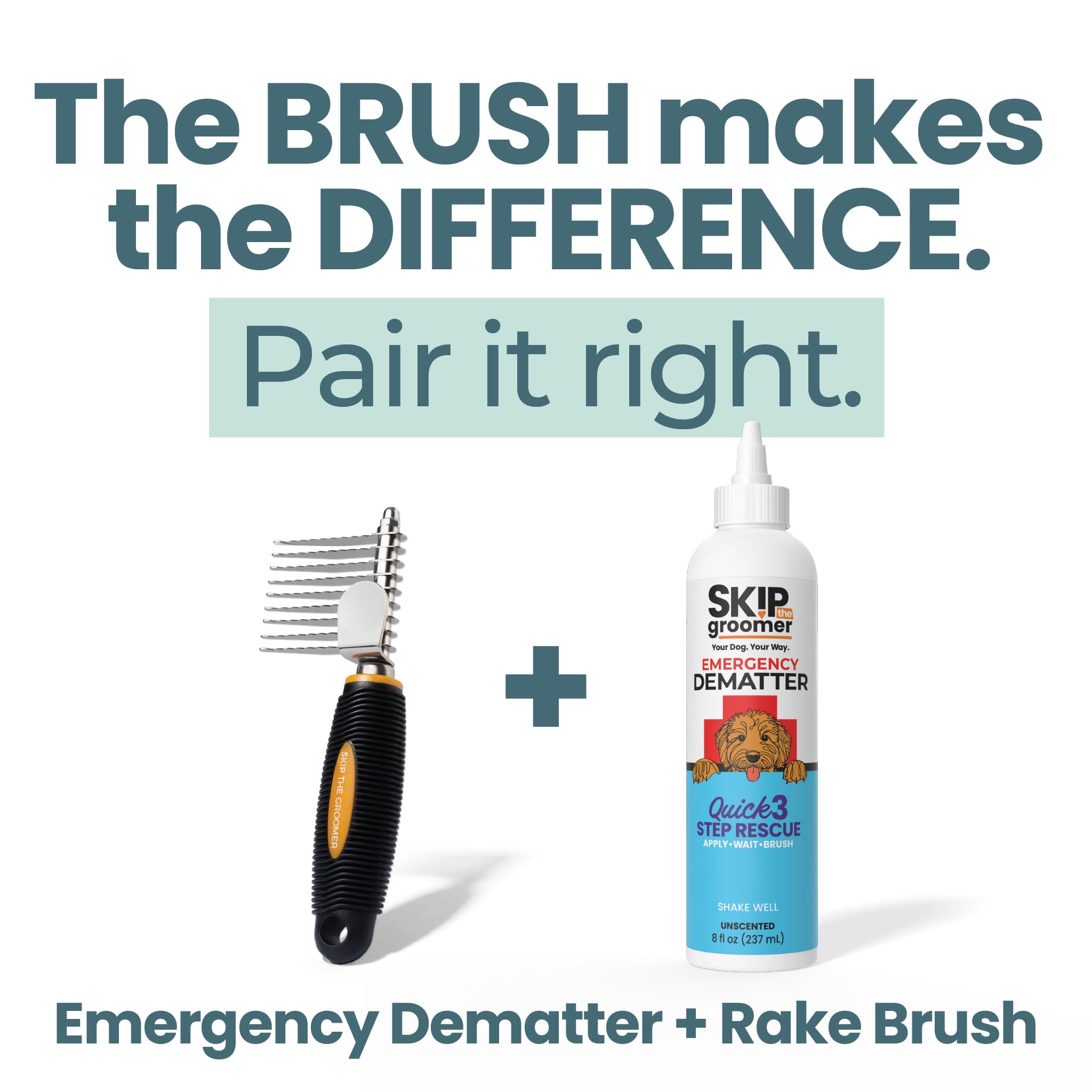 Skip the Groomer packaging and brand spotlight signals quality and value