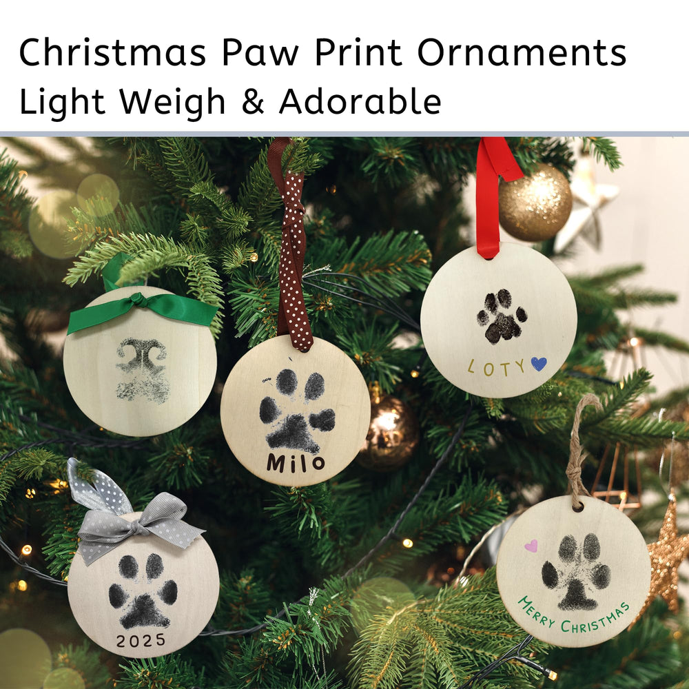 Skittypurr inkless paw print kit white cardstock captures precise impressions for display.