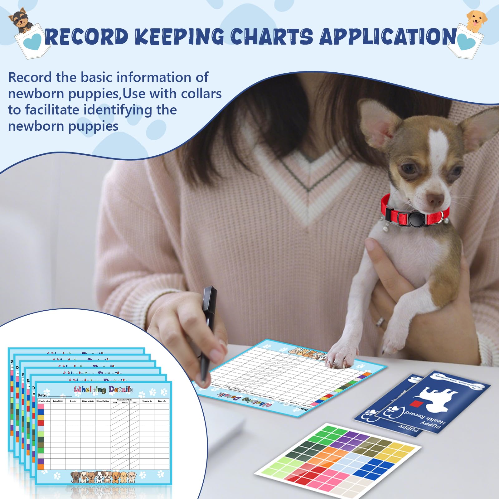 SKLENICE full-color charts and pages keep litter information organized and accessible.