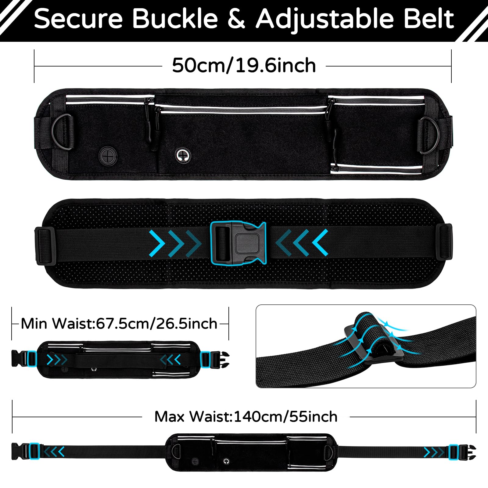 Skmeditec adjustable waist belt worn for a comfortable fit.